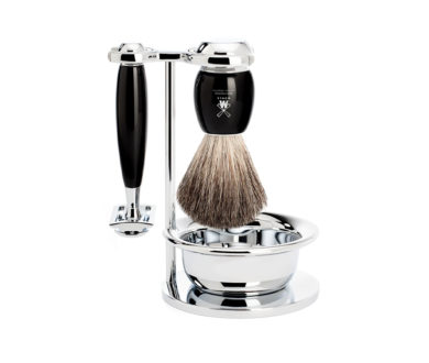 Muhle Vivo Black Shaving Set with Bowl