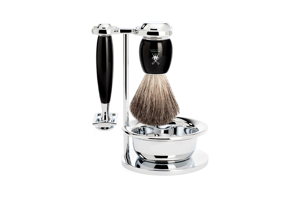 Muhle Vivo Black Shaving Set with Bowl