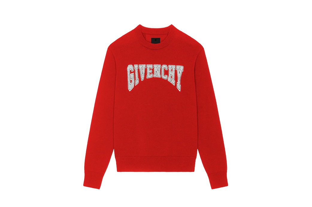 Givenchy College Embroidery Crew Neck Sweater