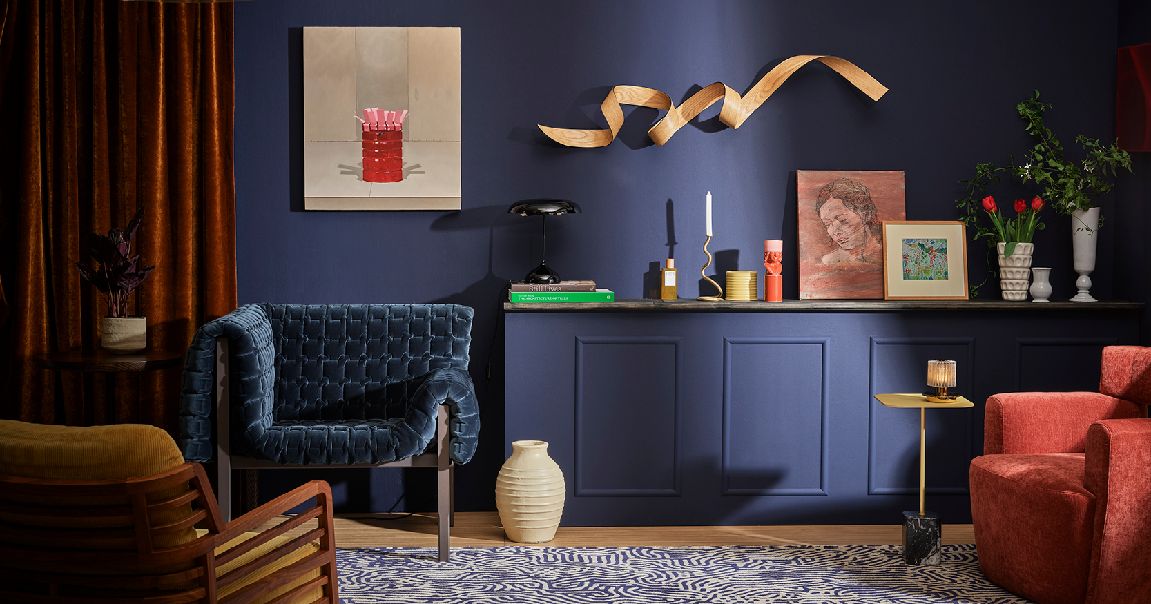 Here's how to harness the dark blue paint trend in your home