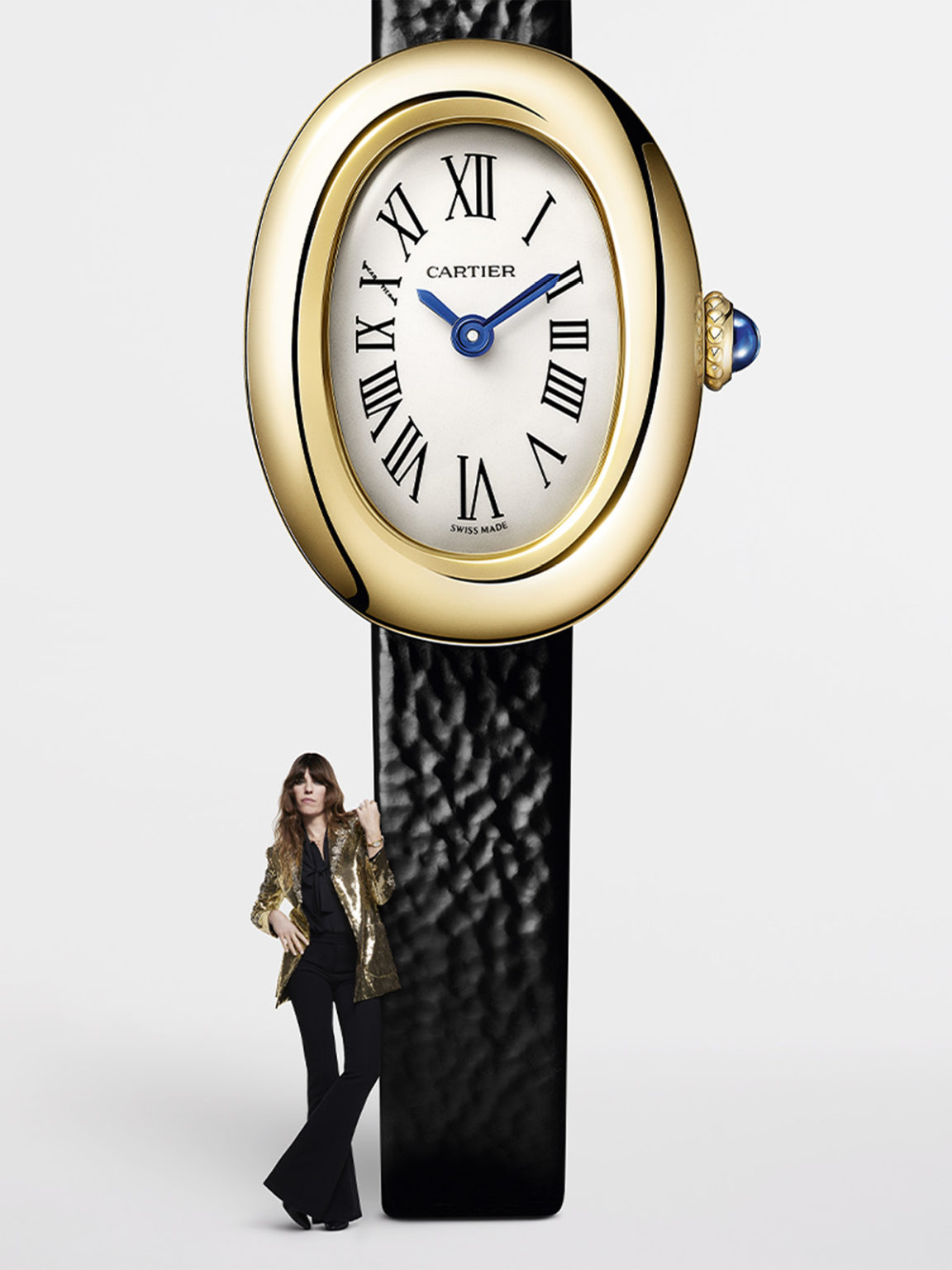 Lou Doillon is unveiled as the face of Cartier's Baignoire watch