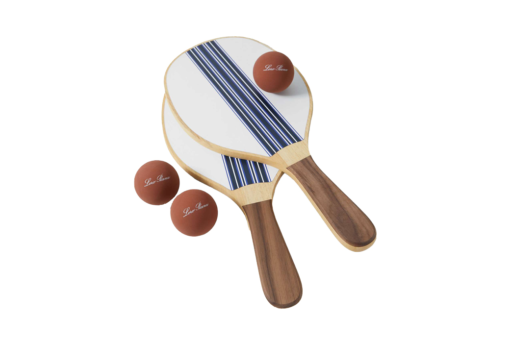 Loro Piana Wooden Beach Bat & Ball Set