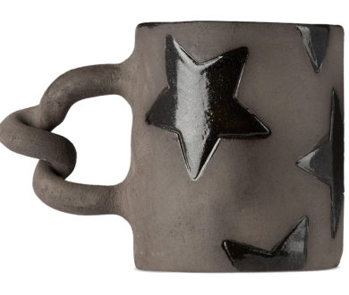 Harlie Brown Studio Black Star Wiggle Mug