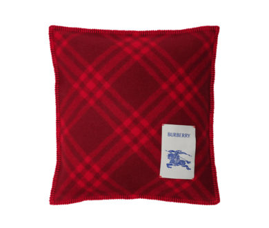 Burberry Checked Wool Cushion