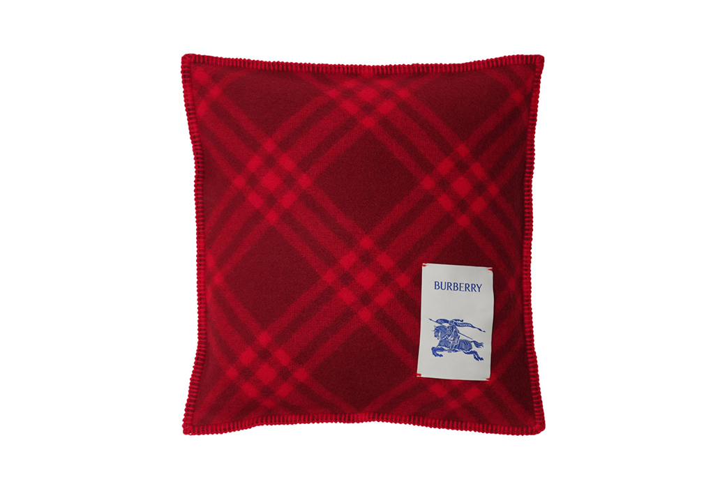 Burberry Checked Wool Cushion