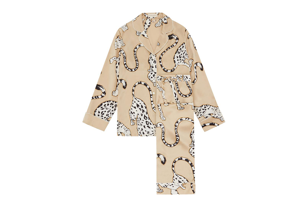  Olivia Von Halle Lila Leopard Pyjama Set