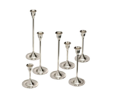 Fourth Street Nickel Candleholder Set