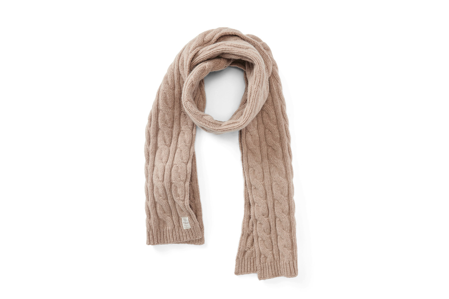 Highland cable wool scarf