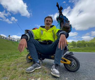 Meet the man travelling the length of New Zealand on an electric scooter to raise awareness and money for Movember