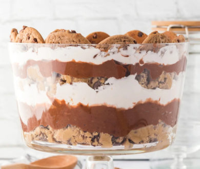 This cookie dough trifle recipe puts an indulgent spin on a time-honoured Christmas classic