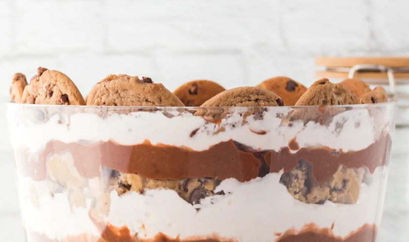 This cookie dough trifle recipe puts an indulgent spin on a time-honoured Christmas classic