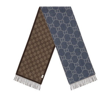 GG Jacquard Knit Scarf with Tassels