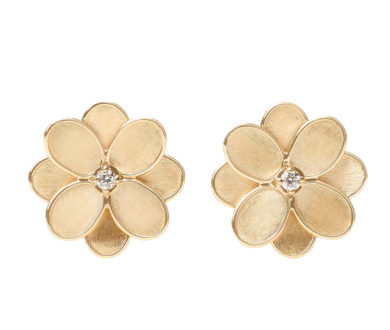 Marco Bicego Petali 18k Gold Diamond Earrings