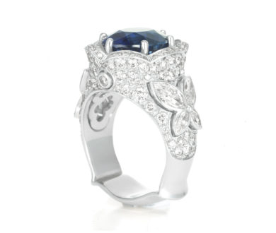 Imperial Gardens Royal Blue Sapphire Dress Ring