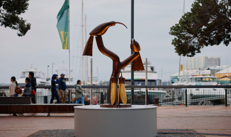 Make for Viaduct Harbour this month, where a striking sculpture by late New Zealand artist & sculptor Paul Dibble is on display