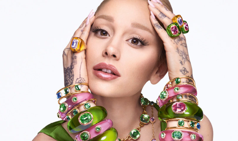 Swarovski’s Spring-Summer campaign with Ariana Grande is a metamorphosis of crystal and colour