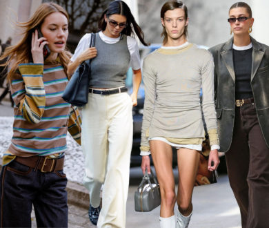 Elevate your everyday essentials with this 90s-inspired layered T-shirt trend