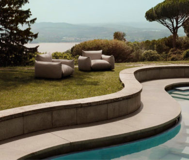 Arflex’s cult Marenco armchair takes its rightful place outdoors