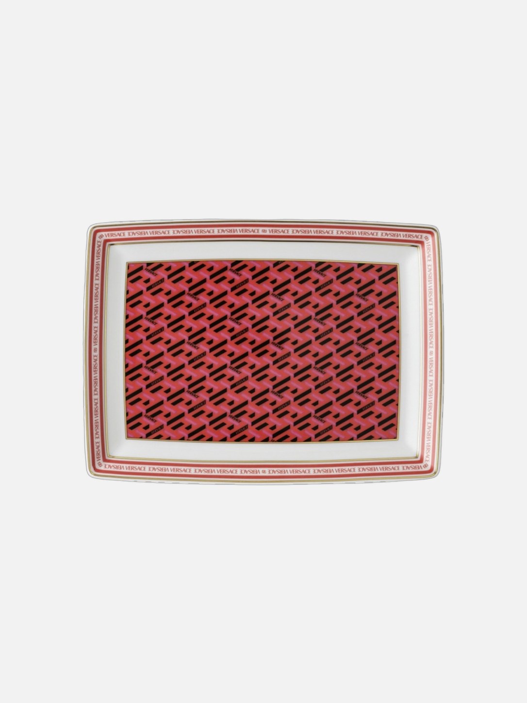 Imageye Imgi La Greca Red Rectangular Plate 18cm