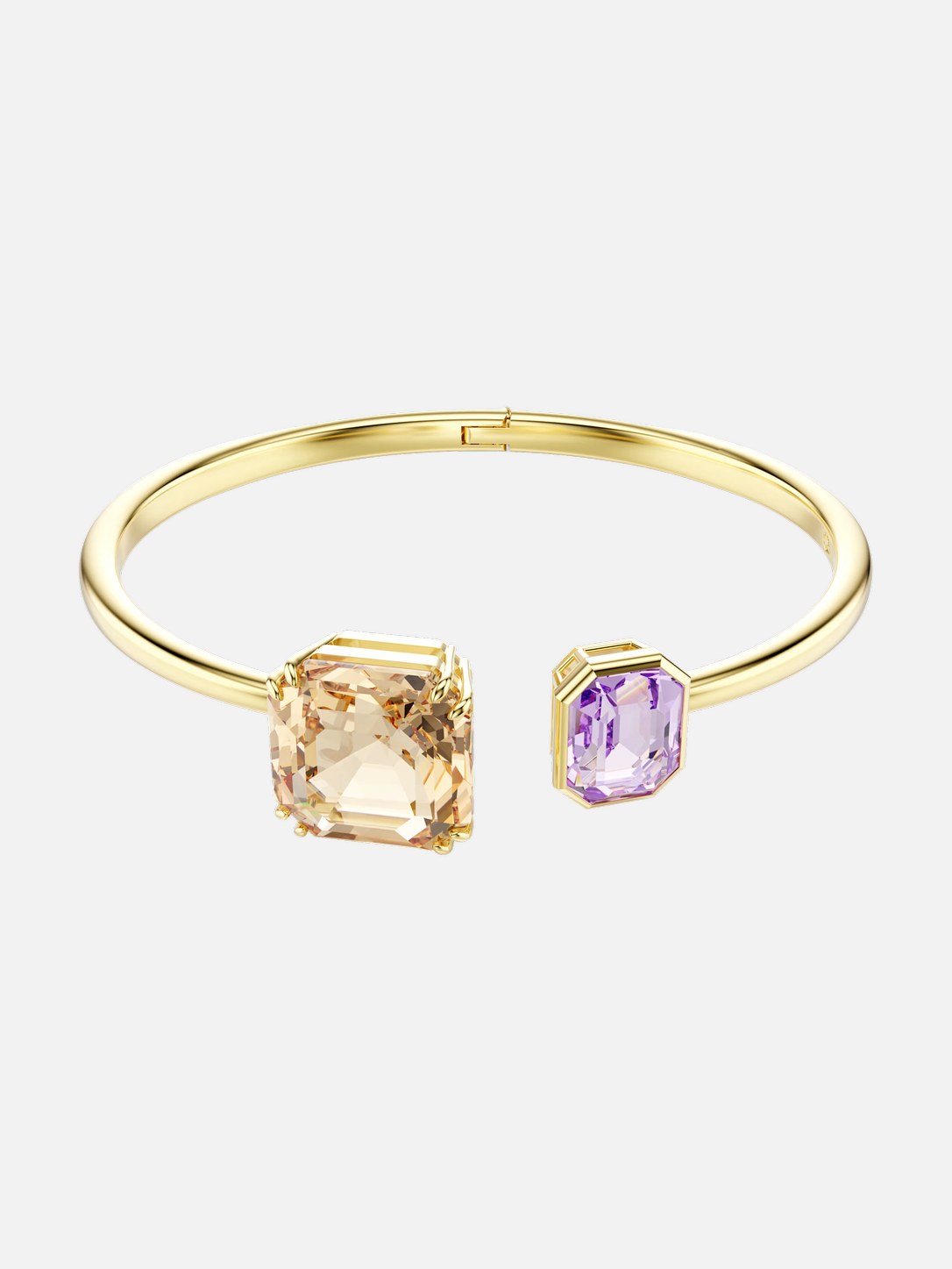 Millenia Bangle Octagon Cut, Multicoloured, Gold Tone Plated