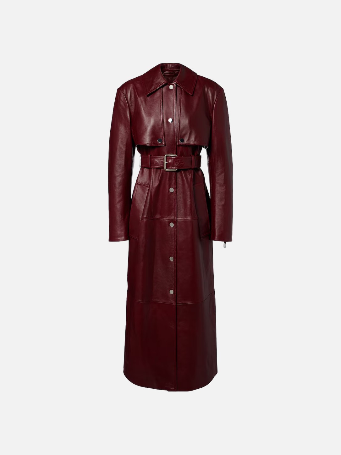 Sportmax Paste Leather Trench Coat
