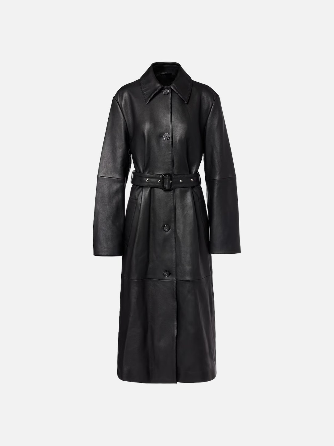 Toteme Belted Leather Coat