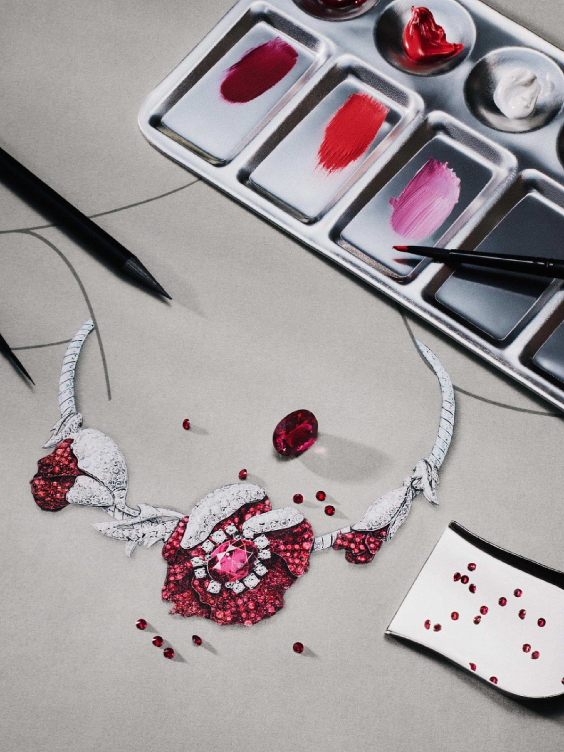 Detail of a Gucci High Jewellery piece showcasing intricate craftsmanship