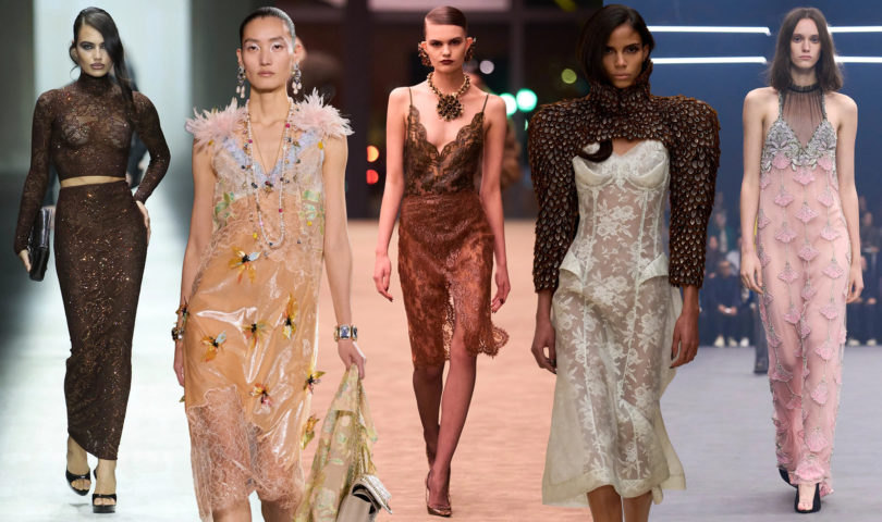 The return of romance in sheer fabrics and lace
